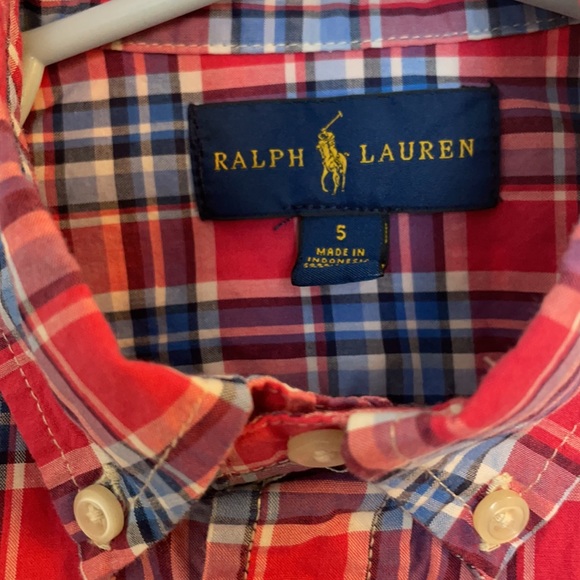 Boys size 5 Ralph Lauren Button Down Shirt - Picture 2 of 3